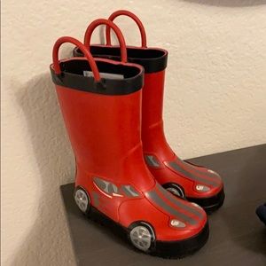 Race car Rain Boots